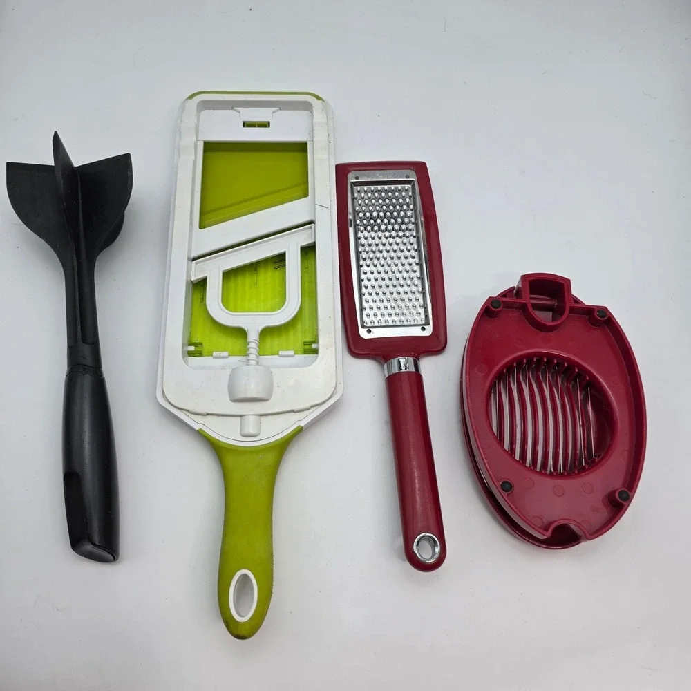 KitchenAid Egg Slicer Grater Mandoline Vegetable Slicer Meat Masher Bundle 4pc